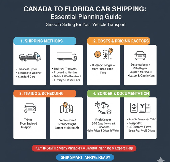 Canada to Florida Car Shipping