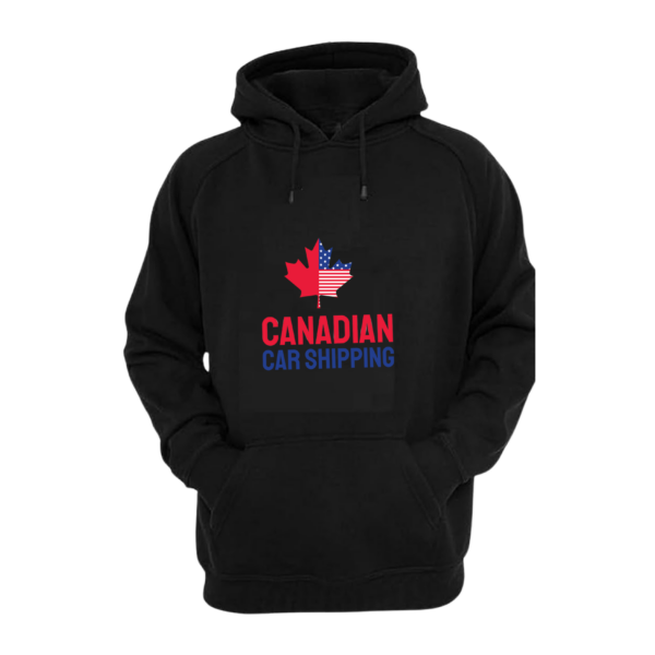 Canadian Car Shipping Black Hoodie – Branded Pullover with “Let’s Get Loaded!” Slogan
