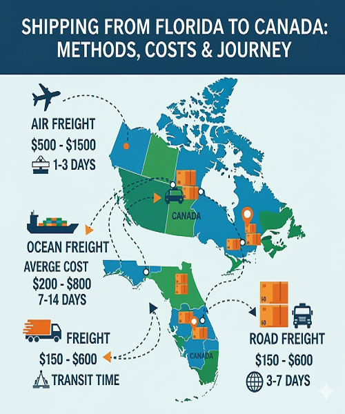 Shipping Cost from Florida to Canada